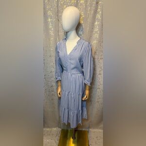 Monteau Blue Striped Women's Dress